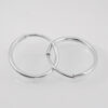 Arracada lisa 1.3 cm Oro blanco 14 K - Imagen 3