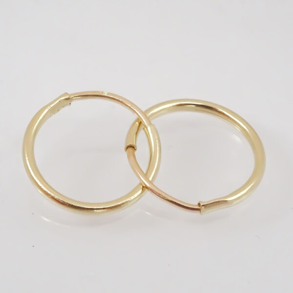 Arracada 1.3 cm Oro amarillo 14 K - Imagen 4