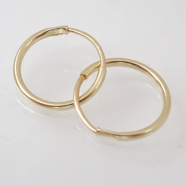 Arracada 1.3 cm Oro amarillo 14 K - Imagen 3