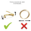 Arracada lisa 1.3 cm Oro blanco 14 K - Imagen 4
