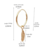 Dije con arracada Pluma Oro 10k. - Imagen 2