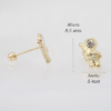 Amor Eterno - Broqueles Astronauta / Aretes / Oro 10k - Imagen 2