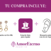 Amor Eterno - Broqueles / Corazón Colgante / Oro 10k - Imagen 8