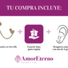 Amor Eterno - Broquel Aretes Cadena Corazón - Corazón Oro 10k - Imagen 7