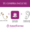 Amor Eterno - 2 Broquel Aretes Cadena Estrella - Corazón / 10k - Imagen 3