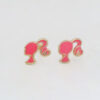 Amor Eterno - Broqueles Perfil Barbie / Aretes Oro 10k - Imagen 4