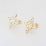 Amor Eterno - Broqueles Nudo Bruja / Aretes Oro Sólido 10k - Imagen 4