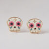 Amor Eterno - Broqueles Calavera / Día De Muertos Oro 10K - Imagen 4