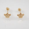 Amor Eterno - Broqueles Coronita Bebé / Aretes / Oro 10k - Imagen 4