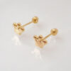 Amor Eterno - Broqueles Coronita Bebé / Aretes / Oro 10k - Imagen 7