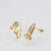 Amor Eterno - Broqueles Cohete - Astronauta / Aretes / Oro 10k - Imagen 4