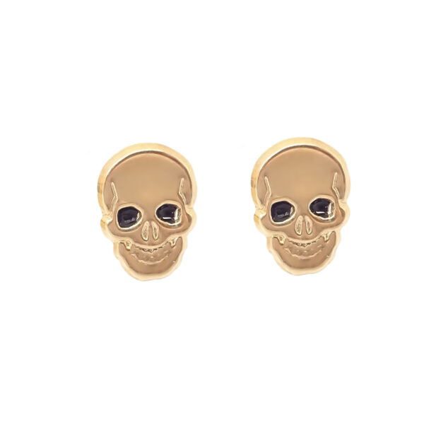 Amor Eterno - Broqueles Cráneo Calavera / Aretes / Oro 10k