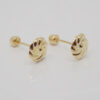 Amor Eterno - Broqueles / Botón Rehilete / Aretes Oro 10k - Imagen 5
