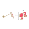 Amor Eterno - Broqueles Perfil Barbie / Aretes Oro 10k - Imagen 2