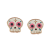Amor Eterno - Broqueles Calavera / Día De Muertos Oro 10K