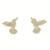 Amor Eterno - Broqueles Aretes Colibrí Fly / Oro 10k