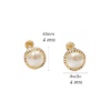 Amor Eterno - Broqueles Perla Facetada Mini Aretes Oro 10k - Imagen 2