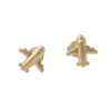 Amor Eterno - Broqueles Deluxe Avión Viaje Aretes / Oro 10k