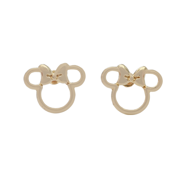 Amor Eterno - Broqueles Disney Silueta Minnie Aretes / Oro 10k