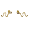 Amor Eterno - Broqueles Serpiente Vibora / Aretes / Oro 10k / Transparente