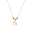 Amor Eterno - Gargantilla / Corazón 3 Oros Sólido 14k