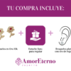 Amor Eterno - Broquel Rosa La Bella Y La Bestia Aretes Oro 10k - Imagen 8