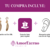 Amor Eterno - Broqueles Pluma Atrapasueño / Aretes / Oro 10k - Imagen 7