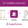 Amor Eterno - Broqueles Largos / Mariposita Cadena Oro 10k - Imagen 9