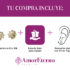 Amor Eterno - Broqueles Eclipse / Aretes / Oro 10k - Imagen 8