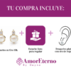 Amor Eterno - Arracada Flor Perla Diamante Aretes / Oro 10k - Imagen 9