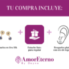 Amor Eterno - Broqueles Recto Mini Bebé / Aretes / Oro 10k / Azul - Imagen 8