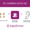 Amor Eterno - Broqueles Recto Mini Bebé / Aretes / Oro 10k / Golden - Imagen 8