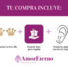 Amor Eterno - Broqueles Coronita / Aretes / Oro Sólido 10k - Imagen 8