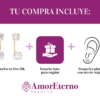 Amor Eterno - Broqueles Curvos / Aretes / Oro Sólido 10k / Piedras - Imagen 7