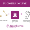 Amor Eterno - Broqueles Hongo Diamantado Bebé Aretes Oro 10k - Imagen 9