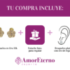 Amor Eterno - Broqueles Margarita Facetada / Aretes Oro 10k - Imagen 8