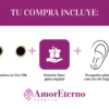 Amor Eterno - Aretes Broche Mariposa Círculo Onix / Oro 10k - Imagen 8
