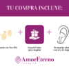 Amor Eterno - Broqueles Tachuela / Aretes / Oro Sólido 10k / Carita Feliz - Imagen 7