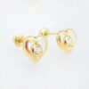 Amor Eterno - Broqueles / Corazón Bisel / Aretes / Oro 10k - Imagen 5