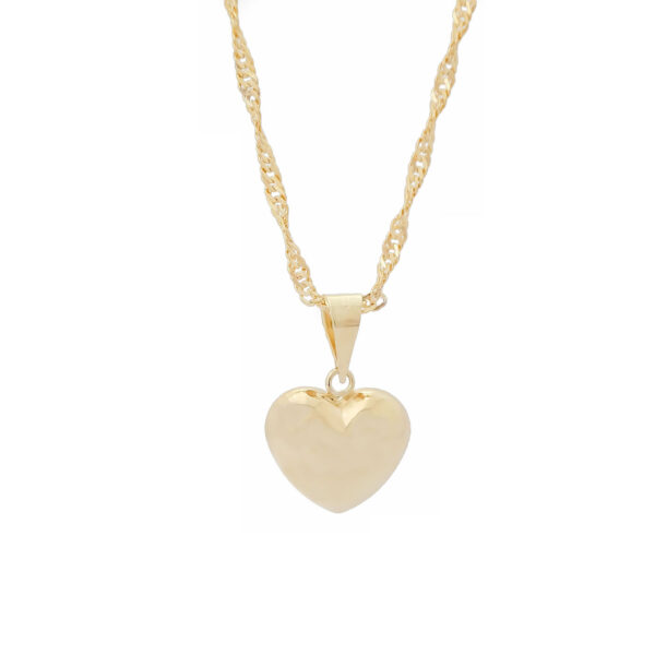 Amor Eterno - Dije Y Aretes Corazón Oro10k + Cadena Regalo