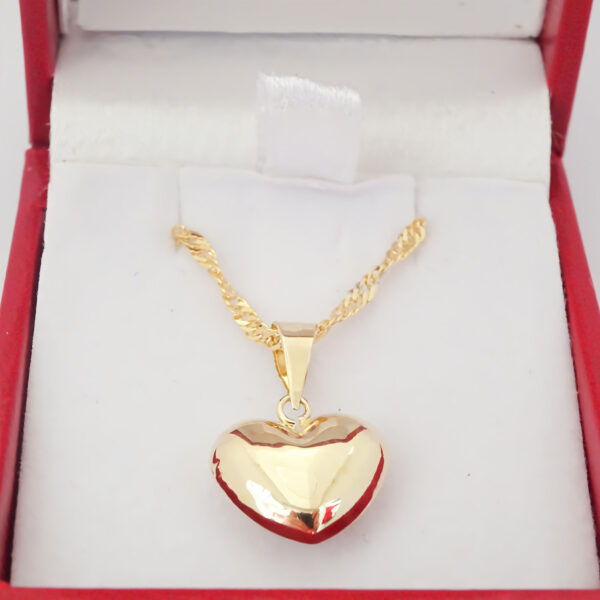 Amor Eterno - Dije Y Aretes Corazón Oro10k + Cadena Regalo - Imagen 7