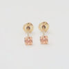 Amor Eterno - Broqueles Recto Mini Bebé / Aretes / Oro 10k / Golden - Imagen 4