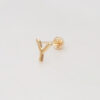 Amor Eterno - Broqueles Una Inicial Letra / Aretes / Oro 10k / Y - Imagen 6