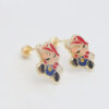 Amor Eterno - Broqueles Mario Bros / Aretes Oro 10k - Imagen 5