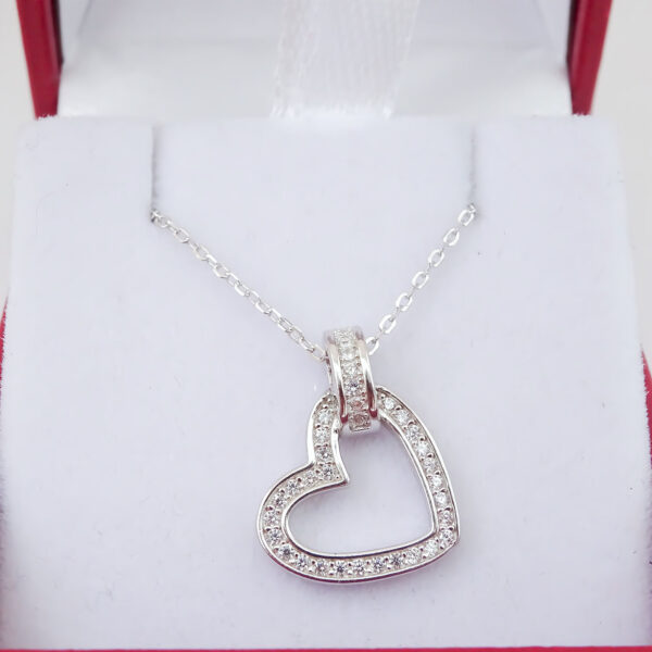 Amor Eterno - Gargantilla / Collar Plata Oro 24k / Corazón - Imagen 6