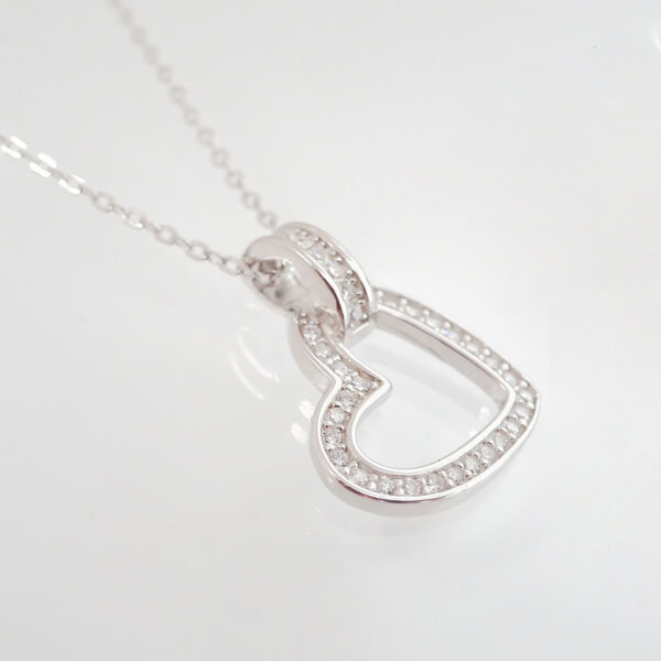 Amor Eterno - Gargantilla / Collar Plata Oro 24k / Corazón - Imagen 3