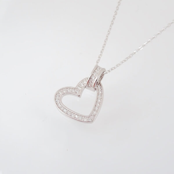 Amor Eterno - Gargantilla / Collar Plata Oro 24k / Corazón - Imagen 2