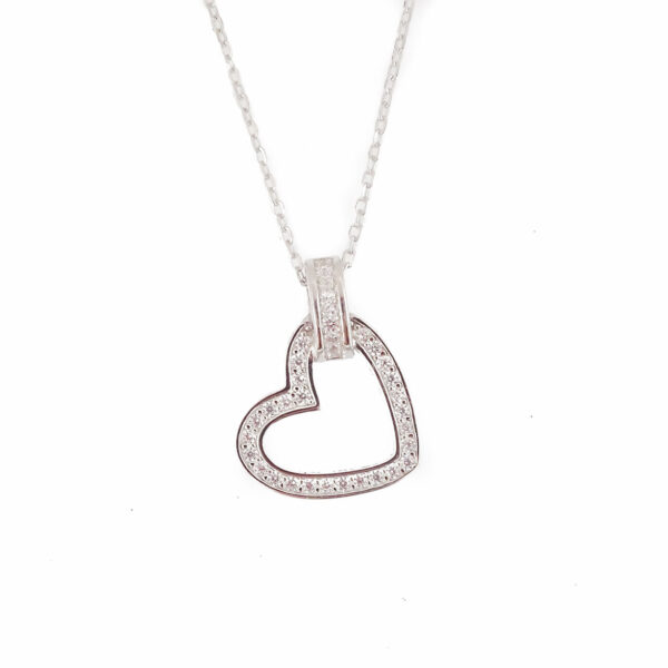 Amor Eterno - Gargantilla / Collar Plata Oro 24k / Corazón