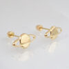 Amor Eterno - Broqueles / Saturno Planeta / Aretes / Oro 10k - Imagen 3