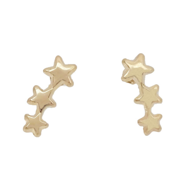 Amor Eterno - Broqueles Estrella Fugaz 3 / Aretes / Oro 10k